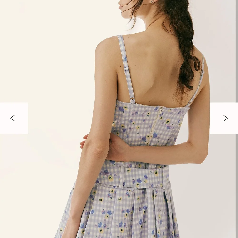 Floral Gingham Corset Top - Picture 2 of 2
